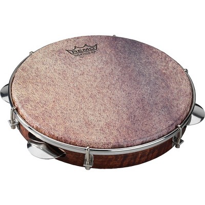 Remo Samba Choro Pandeiro With Chrome Jingles Goat Brown 10 In x 1.78 In