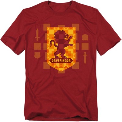 Harry Potter Abstract Gryffindor House Shield Adult T-Shirt