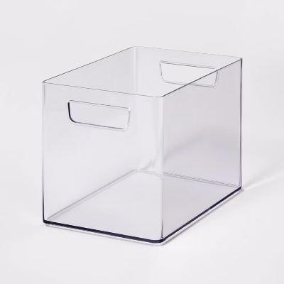 Bathroom Organizer Bin with Handles Clear - Brightroom™