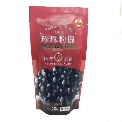 WuFuYuan Black Boba Tapioca Pearls Ready in 5 Mins 8.8 Oz (Pack of 3)