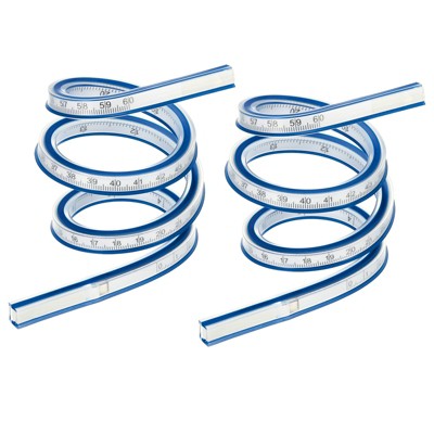 Unique Bargains Flexible Curve Plastic Bendable Markings Ruler for Drawing Sewing