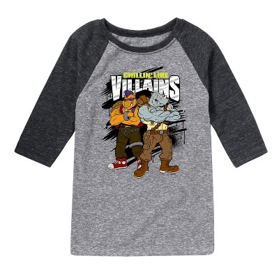 Boys' - Teenage Mutant Ninja Turtles - Chillin Like Villains Raglan Graphic T-Shirt