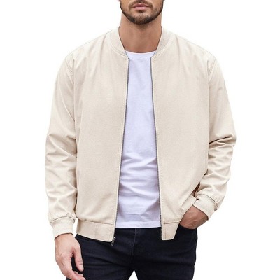 COOFANDY Men's Cotton Bomber Jacket Lightweight Flight Jackets Casual Softshell Varisty Jacket S-XXL