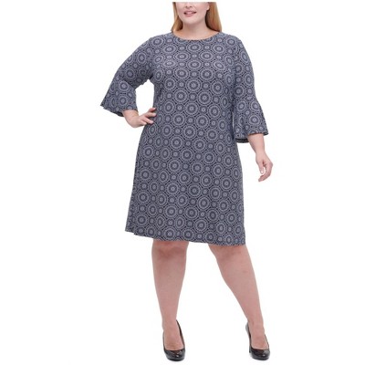 Tommy Hilfiger Womens Casual Jersey Knit Midi Dress