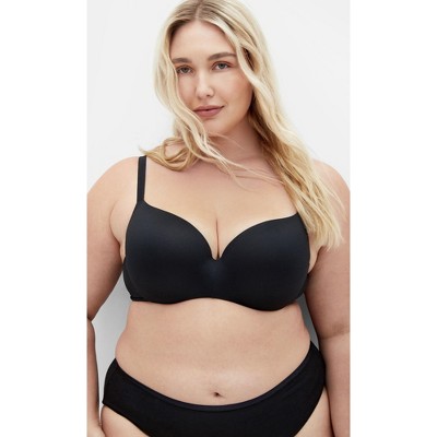 Women's Plus Size Bodycon Contour Bra - black | CITY CHIC