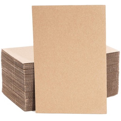 Juvale 50 Pack Corrugated Cardboard Sheets 6x9, Flat Packaging Inserts for Packing, Shipping, Mailing, 2mm Thick