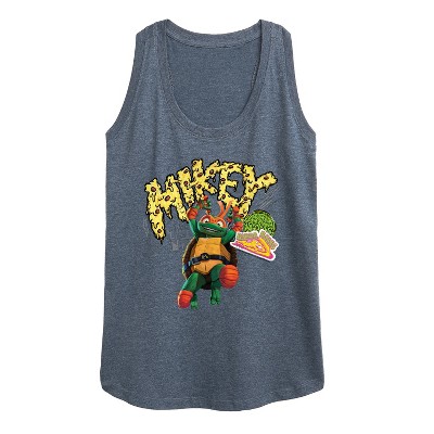 Women's - Teenage Mutant Ninja Turtles - Michelangelo AKA Mikey Graphic Racerback Tank