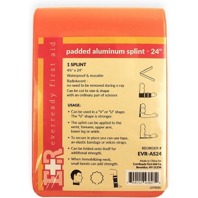 Padded Universal Aluminum Splint - 4.25" X 24" - Flat Folded