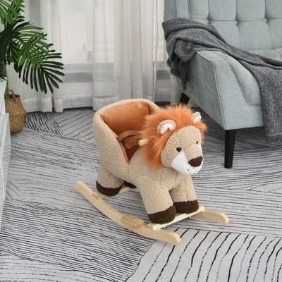 Dronkon Baby Rocking Horse Lion with Sound Toddler Rocker Chair