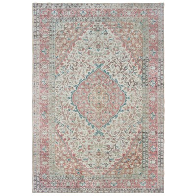 Scarlett Classic Medallion Area Rug Ivory/Pink - Captiv8e Designs