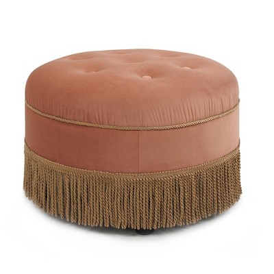 Jennifer Taylor Home Yolanda 24" Upholstered Round Accent Ottoman
