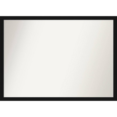 Amanti Art 40" x 29" Non-Beveled Avon Black Narrow Wall Mirror : Modern Polystyrene Framed, Wall Mount