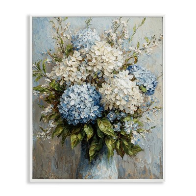 Stupell Industries Muted Classic Hydrangeas Framed Giclee Art
