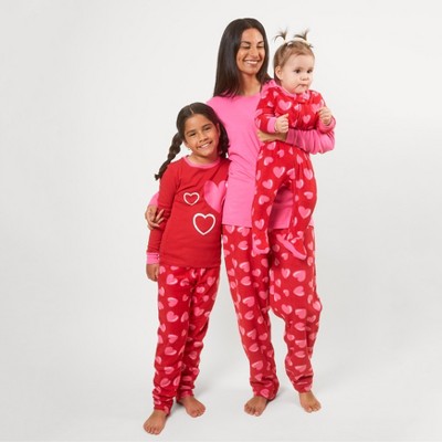 Leveret Matching Family Valentines Pajamas Heart Print