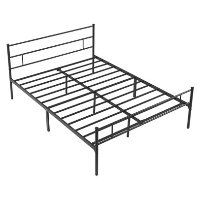 VECELO Twin/Full/Queen Metal Platform Bed Frame with Storage, Industrial Bed Frame with Headboard and Footboard, No Box Spring Needed, Easy Assembly