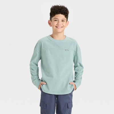 Boys' Long Sleeve Oversized Fit Patch T-Shirt - Cat & Jack™