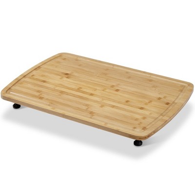 30" x 20" Noodle Board Stove Cover with Removable Legs, Countertop Bamboo Cutting Board