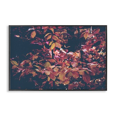 Stupell Industries Dusky Forest Leaves Black Framed Giclee Art
