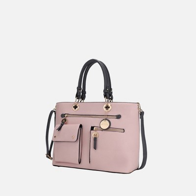 MKF Collection Julia Vegan Leather Color-block Women’s Satchel Bag by Mia k