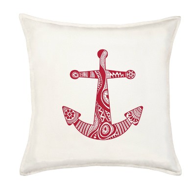 Kensington Garden 20"x20" Oversize Anchor Cotton Canvas Square Throw Pillow