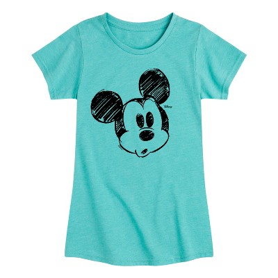 Girls' - Disney - Mickey Mouse Fitted Short Sleeve Graphic T-Shirt