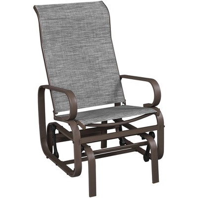 Yaheetech Outdoor Rocking Chair W/ Breathable Sling Fabric for Porch, Patio, Balcony