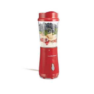 Hamilton Beach SingleServe Blender 51101RV: Personal Blender, 14 oz Capacity, 175W, Dishwasher-Safe, Red