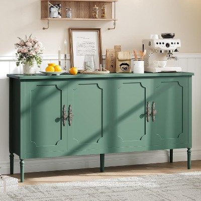 59"Buffet Cabinet with Storage, Modern Sideboard with 4 Doors and Adjustable Shelves, Credenza Coffee Bar Cabinet for Dining Room