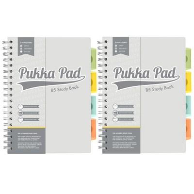 Pukka Pads B5 Study Book, Pack of 2