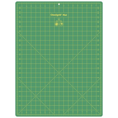 Omnigrid 18" x 24" Cutting Mat: Vinyl Sewing Mat for Quilting Supplies, Green Craft Board