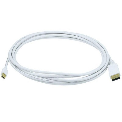 Monoprice Video Cable - 10 Feet - White | Gold Plated 32AWG Mini DisplayPort to DisplayPort Cable