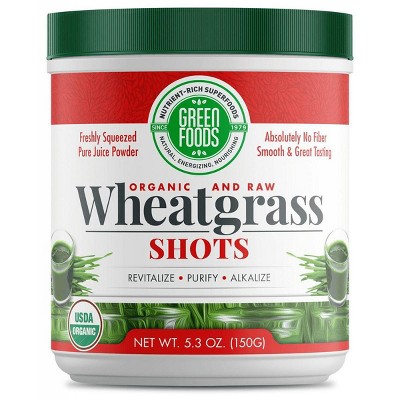 Green Foods Organic and Raw Wheatgrass Shots 5.3 oz