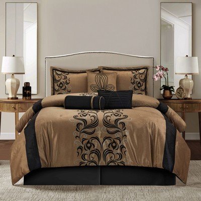 Nanshing 7pc Helda Comforter Set Brown