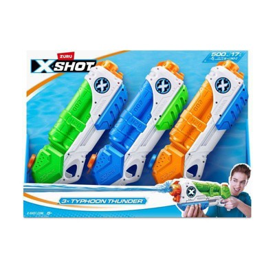 XSHOT Water Typhoon Thunder Toy Water Blaster - 3 pack by ZURU: For Kids Ages 5+