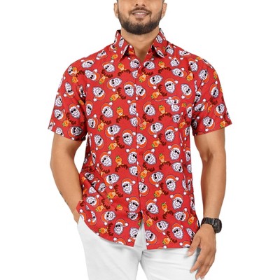 HAPPY BAY Mens Hawaiian Shirts Short Sleeve Button Down Shirt Men's Christmas Shirts Vacation Beach Party Shirts for Men Funny