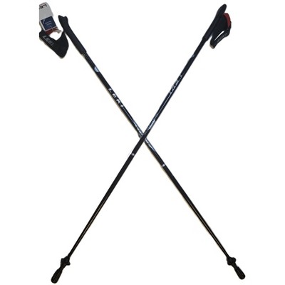LEKI Nordic Walking Force Aluminum Walking Poles Black/Blue 120cm (48in)