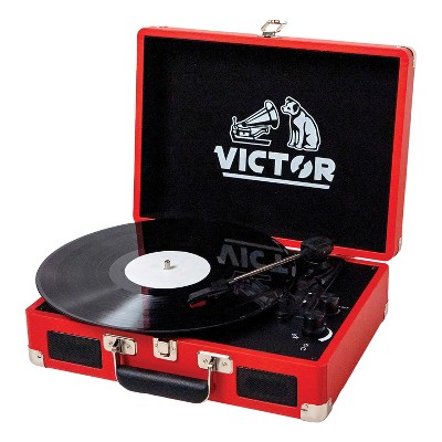 Victor® Metro Dual-Bluetooth® Belt-Drive Suitcase Turntable, VSRP-800