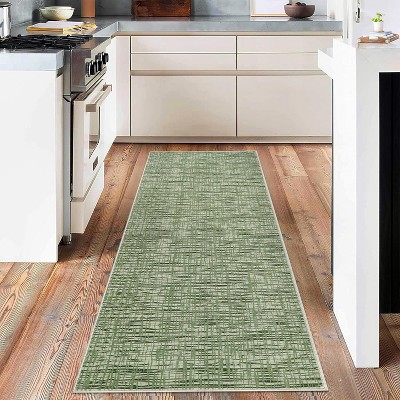 Acekool Area Rug, Modern Stripe Washable Non Slip Low Pile Soft Carpet for Living Room Bedroom Office, Easy Cleaning