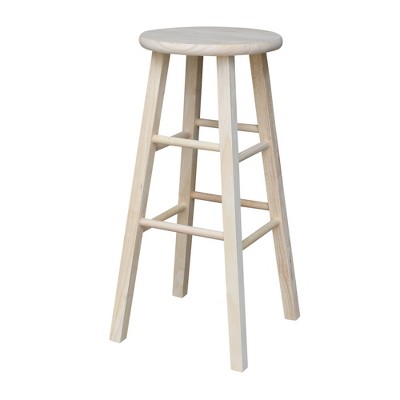 Round Top Barstool Unfinished - International Concepts