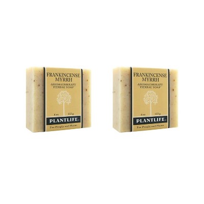 Plantlife Frankincense Myrrh Bar Soap – Moisturizing, Soothing, Handcrafted, Plant-Based – Made in California, 4oz