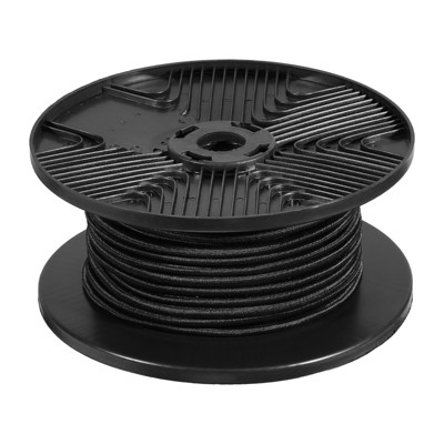 VEVOR 3/8 inch Bungee Cord, 120 ft/36 m Spool Heavy Duty Bungee Straps, 100% Stretch Elastic Bungee Rope for Cargo, Tarps, Camping, Black