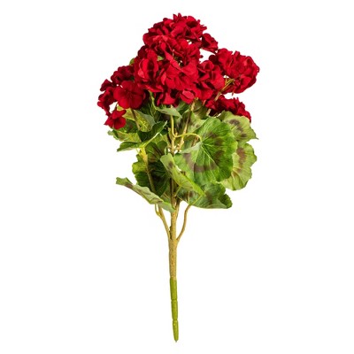 Vickerman 18" Artificial Geranium Bush, 4 per Pack