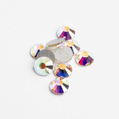 Crystal Lane DIY 288pcs SS30 (6.5mm) Crystal AB Glass Round Flat Back Rhinestones