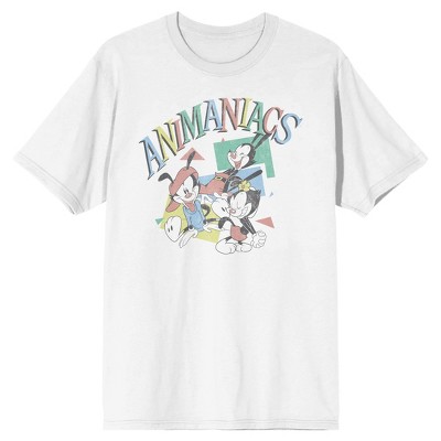Animaniacs Logo and Characters Men's White T-shirt