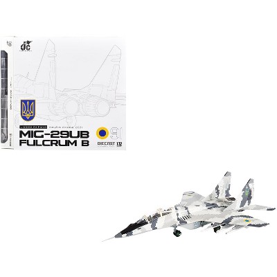 Mikoyan MiG-29UB Fulcrum-B Fighter Aircraft "Vasylkiv Air Base, Ukraine" 2021 Ukrainian Air Force 1/72 Diecast Model by JC Wings