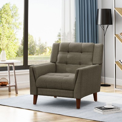 PAGED Simple Modern Accent Chair Upholstered Armchair Comfy Living Room Chairs with Tufted Back for Living Room, Reading Room