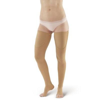 Ames Walker AW Style 320 Adult Anti-Embolism 18 mmHg Compression Open Toe Thigh Highs