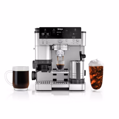 Ninja Luxe Café Premier Series 3-in-1 Espresso, Coffee and Cold Brew Machine ES601: Barista System, Frother, Stainless Steel
