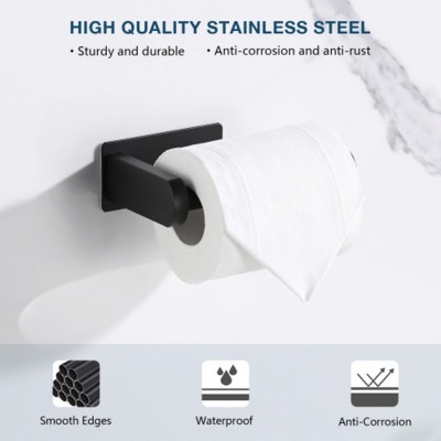 Toilet Paper Holder Self Adhesive, Stainless Steel Rustproof Adhesive Toilet Roll Holder no Drilling