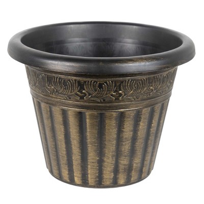 Garden Elements Indoor/Outdoor Plastic Planter, Dragon Banded, 13in